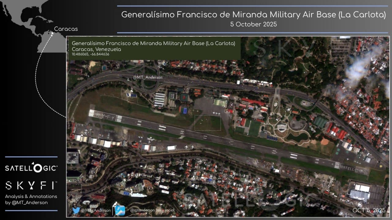 Featured image for: Satellite imagery confirms air defense deployment at La Carlota Military Air Base Satellite imagery confirms air defense deployment at La Carlota Military Air Base