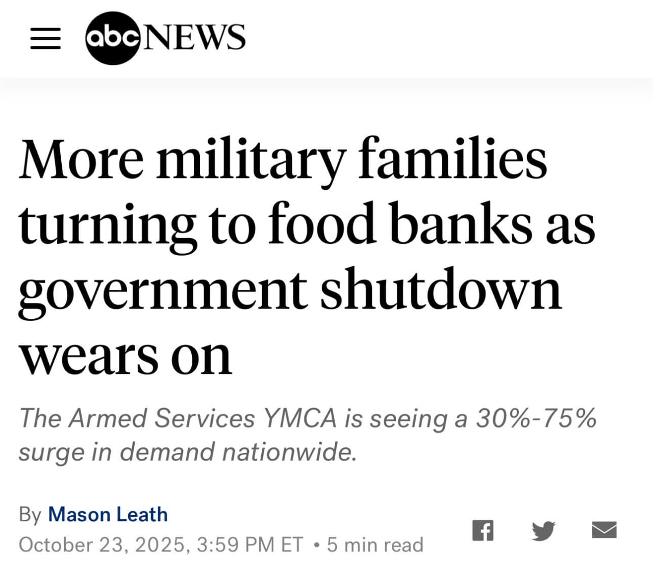 Featured image for: Armed Services YMCA reports 30%-75% increase in food bank demand Armed Services YMCA reports 30%-75% increase in food bank demand