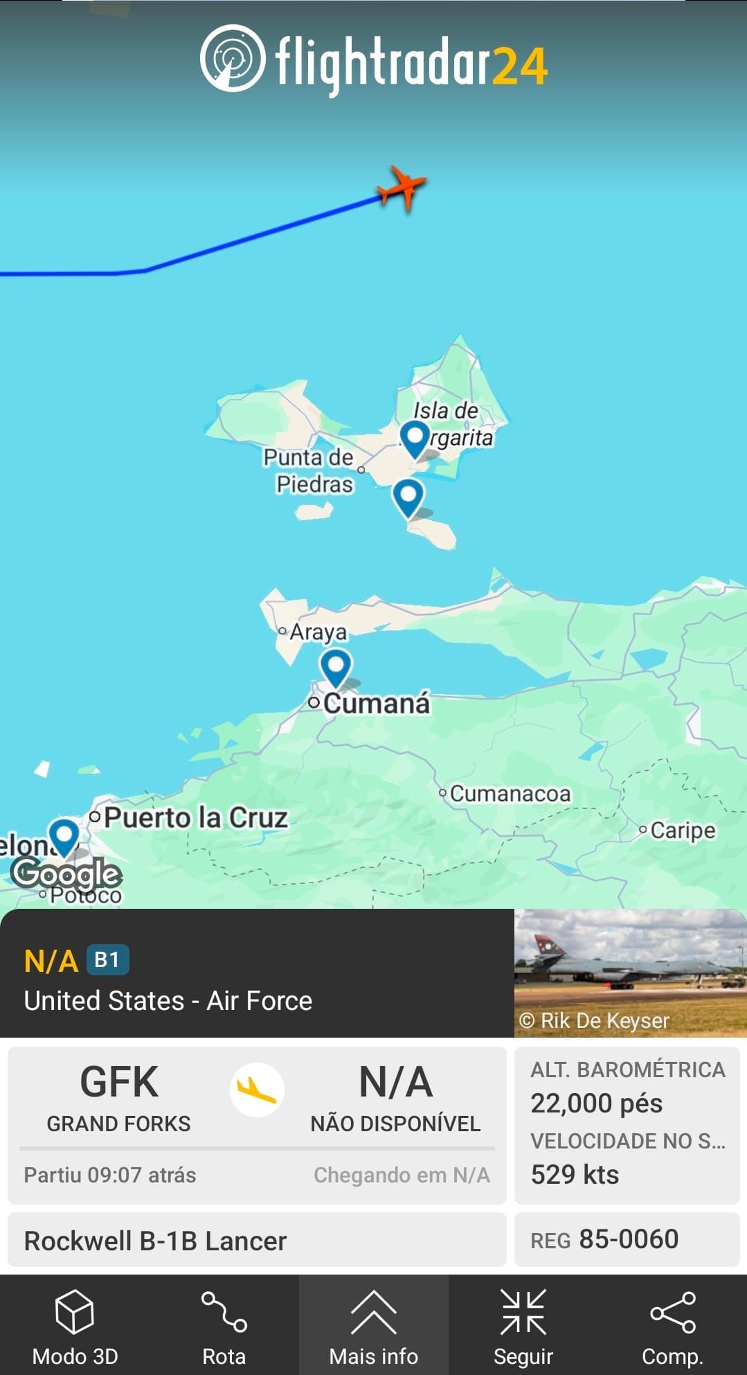 Featured image for: USAF Sends 2 B-1B Bombers Near La Margarita Island USAF Sends 2 B-1B Bombers Near La Margarita Island