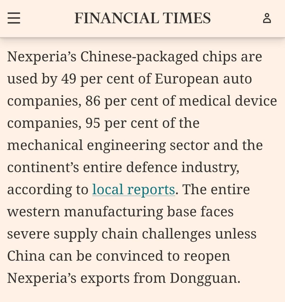 Featured image for: Half of Europe's auto companies and 95% of mechanical engineering use Nexperia chips Half of Europe's auto companies and 95% of mechanical engineering use Nexperia chips