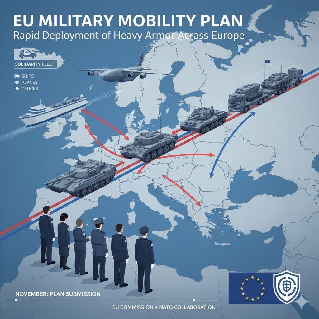 Featured image for: European Commission to unveil military transport plan in November European Commission to unveil military transport plan in November
