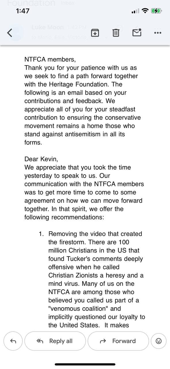 Featured image for: Heritage Foundation Anti-Semitism Task Force demands action from President Roberts Heritage Foundation Anti-Semitism Task Force demands action from President Roberts