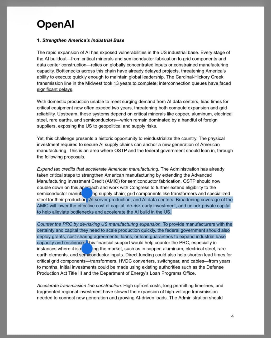 Featured image for: OpenAI advocates for including datacenter spend in American manufacturing OpenAI advocates for including datacenter spend in American manufacturing