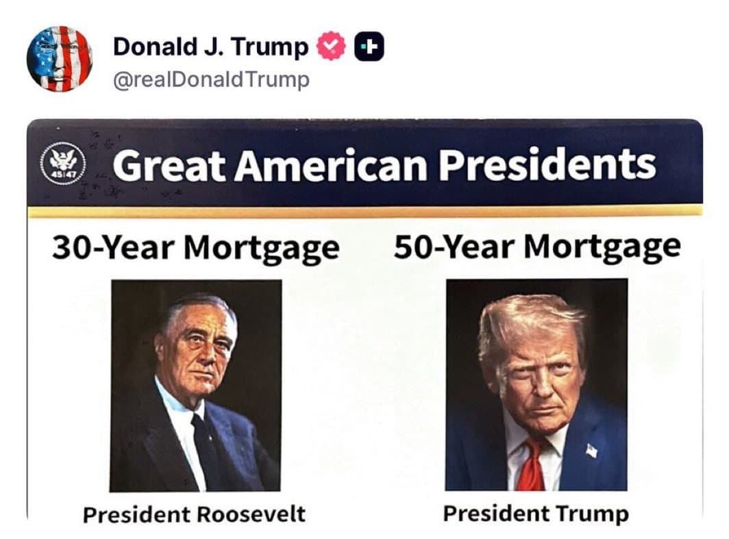 Featured image for: Trump administration confirms rollout of 50-year mortgage plan Trump administration confirms rollout of 50-year mortgage plan