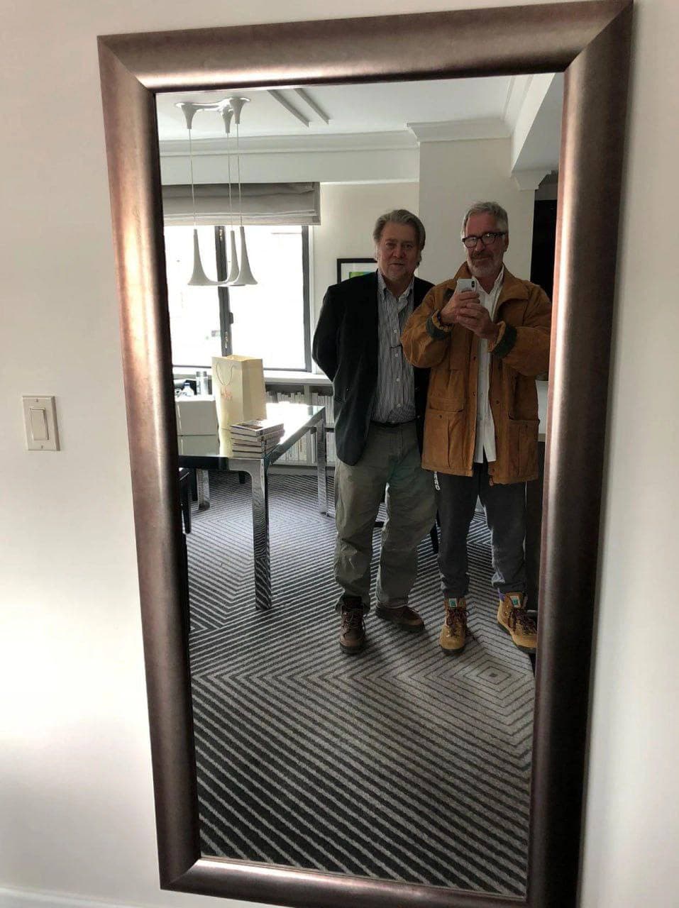 Featured image for: Steve Bannon poses for 'fit check' with Jeffrey Epstein Steve Bannon poses for 'fit check' with Jeffrey Epstein