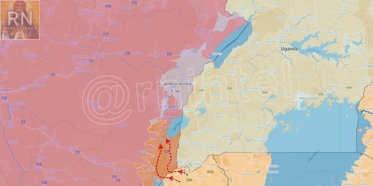 Featured image for: DR Congo reports heavy military reinforcements from Rwanda into Goma DR Congo reports heavy military reinforcements from Rwanda into Goma