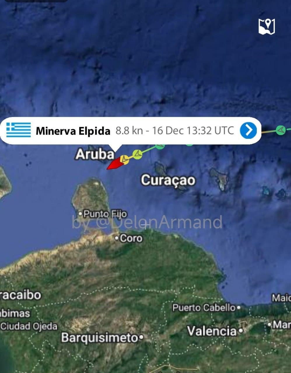 American Tanker MINERVA ASTRA arrives in Venezuela to load crude