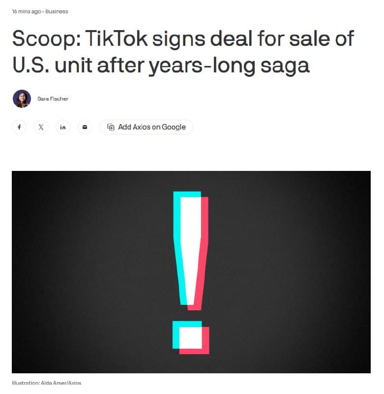 TikTok to sell U.S. operations to joint venture led by American investors