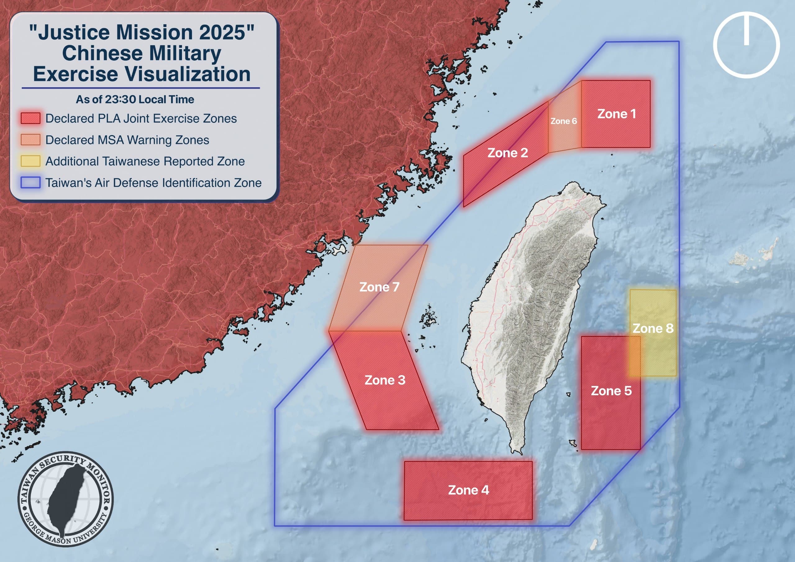Taiwan announces 8th warning zone for PLA drills on December 30