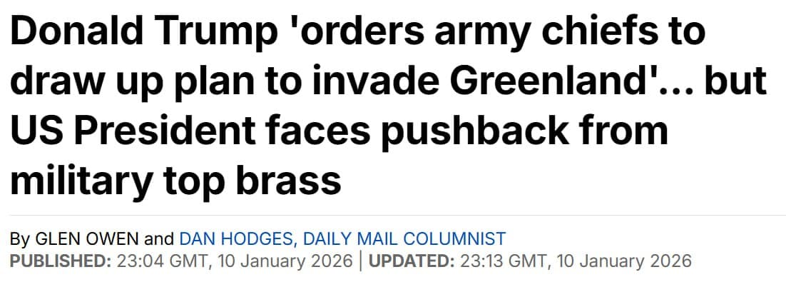 Trump asks special forces to draft invasion plans for Greenland