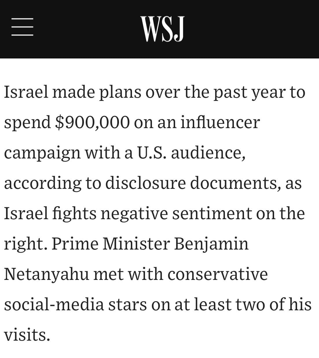 Israel spending $250,000 a month to buy support from MAGA influencers