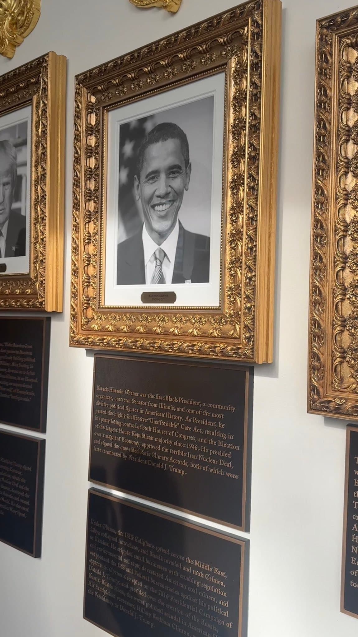 Plaque at White House calls Obama 'one of the most divisive political figures'