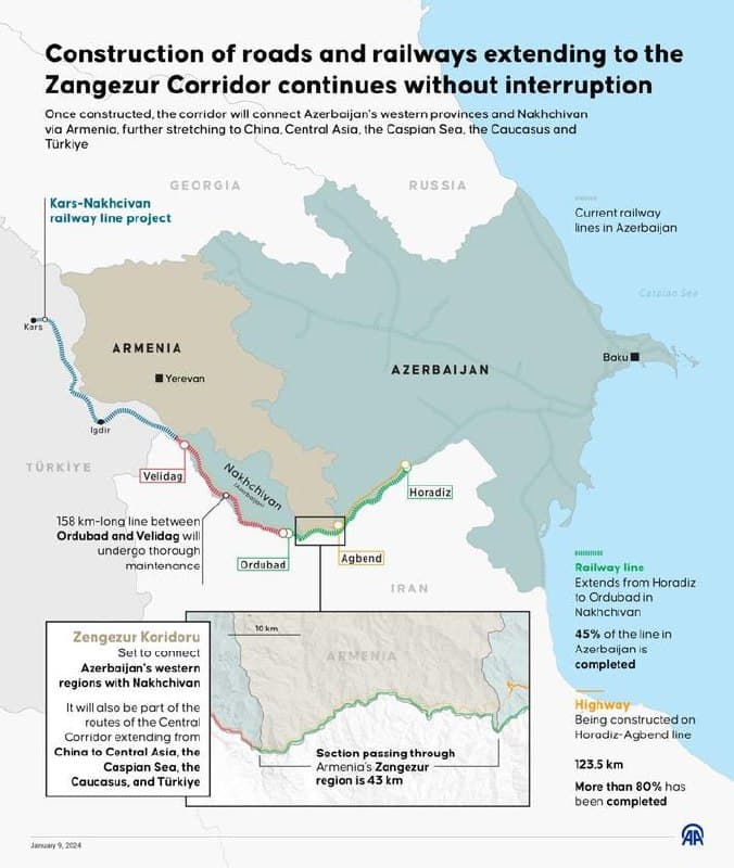 Featured image for: Armenia Leases Zangezur Corridor to U.S. for 100 Years, Unlocking $100B Trade Potential Armenia Leases Zangezur Corridor to U.S. for 100 Years, Unlocking $100B Trade Potential