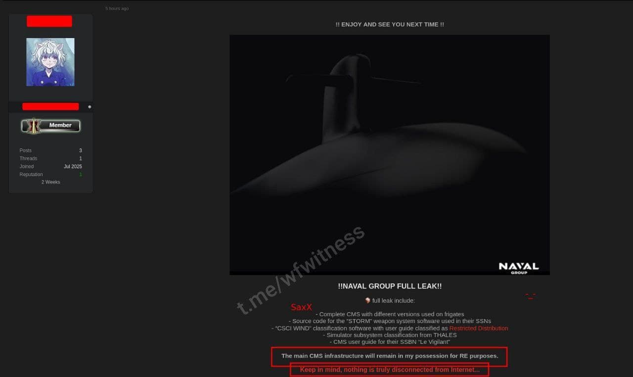 Featured image for: Massive Hack Exposes 13GB of Sensitive French Naval Data, Raising Security Alarms Massive Hack Exposes 13GB of Sensitive French Naval Data, Raising Security Alarms