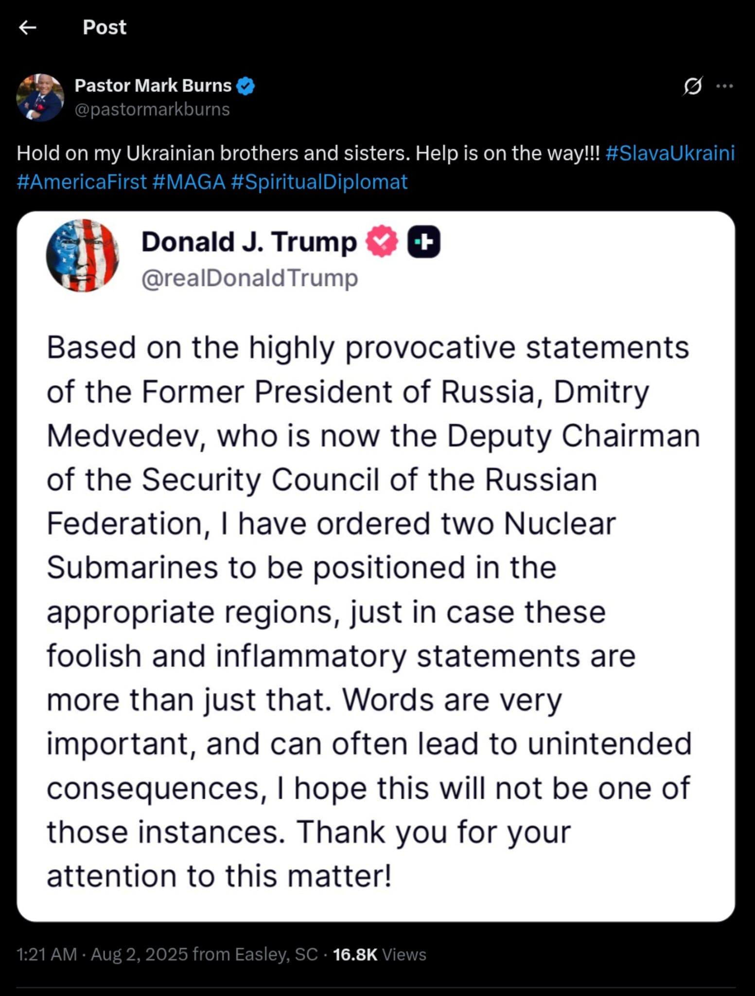 Featured image for: Trump’s Top Pastor Mark Burns Promises Urgent Support for Ukraine Amid Crisis Trump’s Top Pastor Mark Burns Promises Urgent Support for Ukraine Amid Crisis