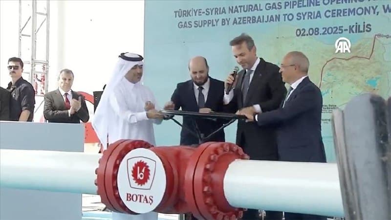 Featured image for: Turkey Begins Natural Gas Flow to Syria, Boosting Energy Exports by 25% Turkey Begins Natural Gas Flow to Syria, Boosting Energy Exports by 25%