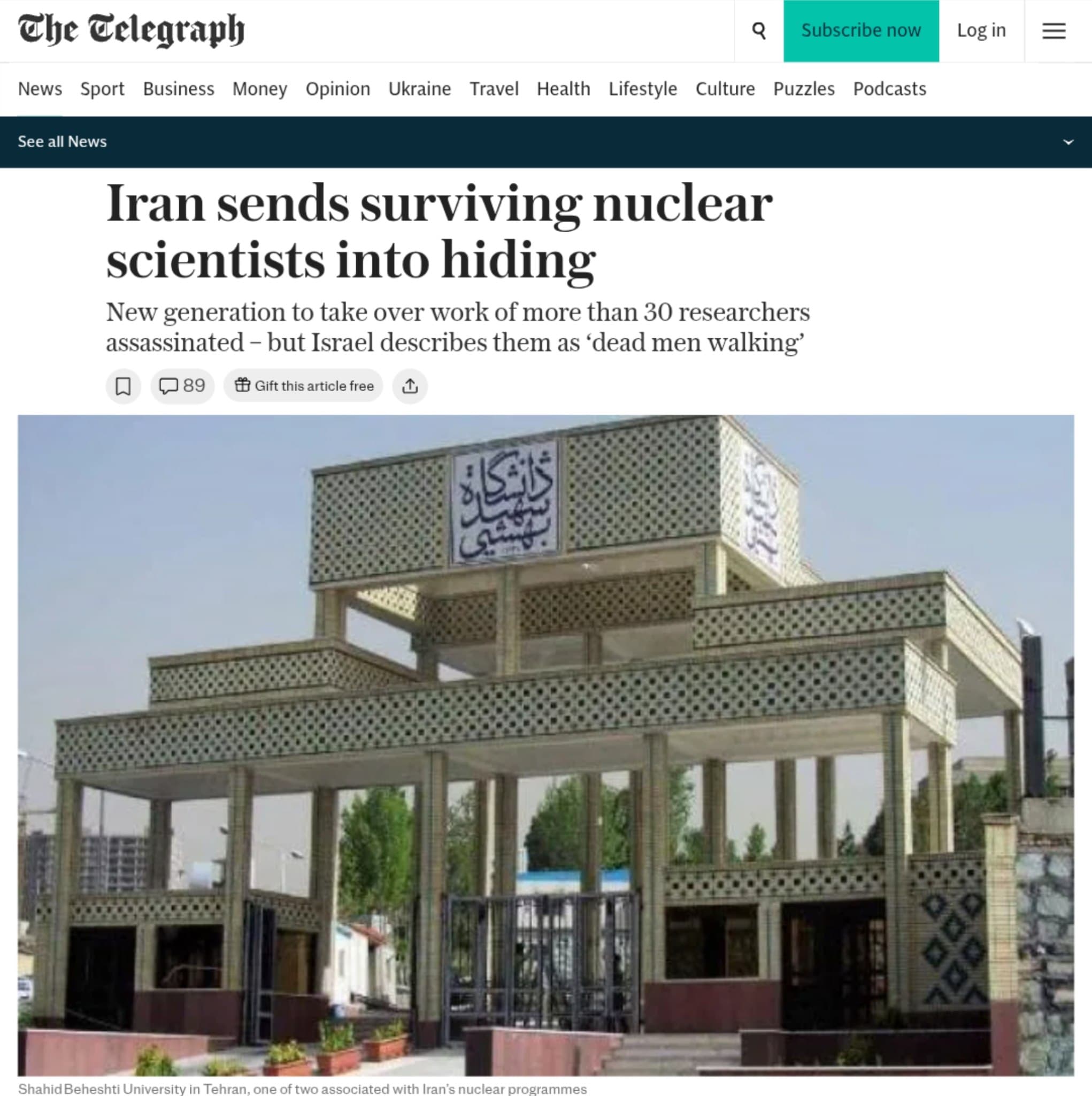 Featured image for: Iran Hides Remaining Nuclear Scientists in Safe Houses After Israeli Assassinations Iran Hides Remaining Nuclear Scientists in Safe Houses After Israeli Assassinations