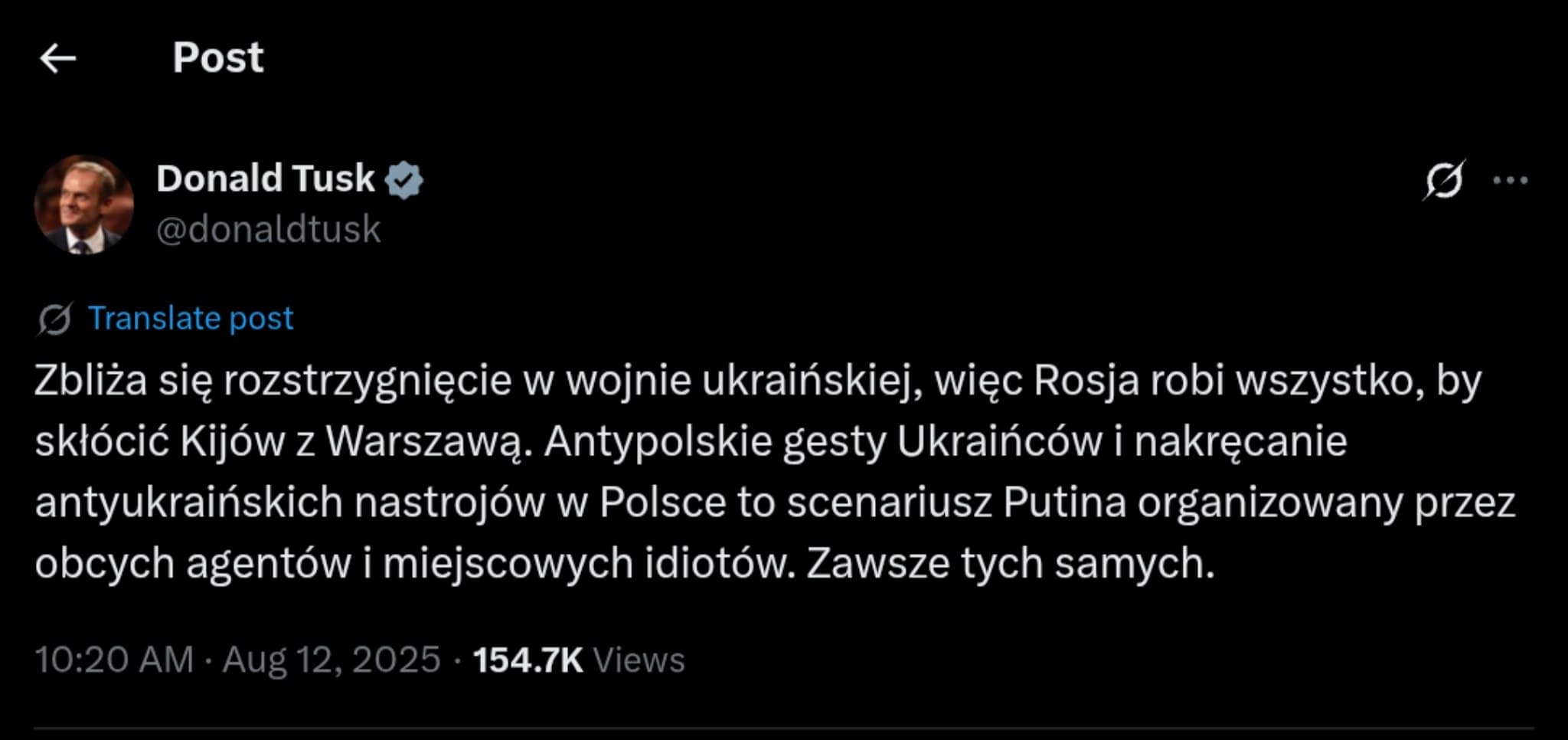 Featured image for: Poland's Tusk Warns of Russian Maneuvers Fomenting Anti-Ukrainian Sentiment Poland's Tusk Warns of Russian Maneuvers Fomenting Anti-Ukrainian Sentiment
