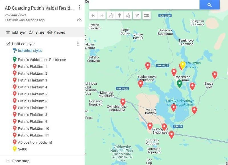 Featured image for: Putin's Valday Villa Fortified: 11 Pantsir S-1s and S-400 Complex Deployed Putin's Valday Villa Fortified: 11 Pantsir S-1s and S-400 Complex Deployed