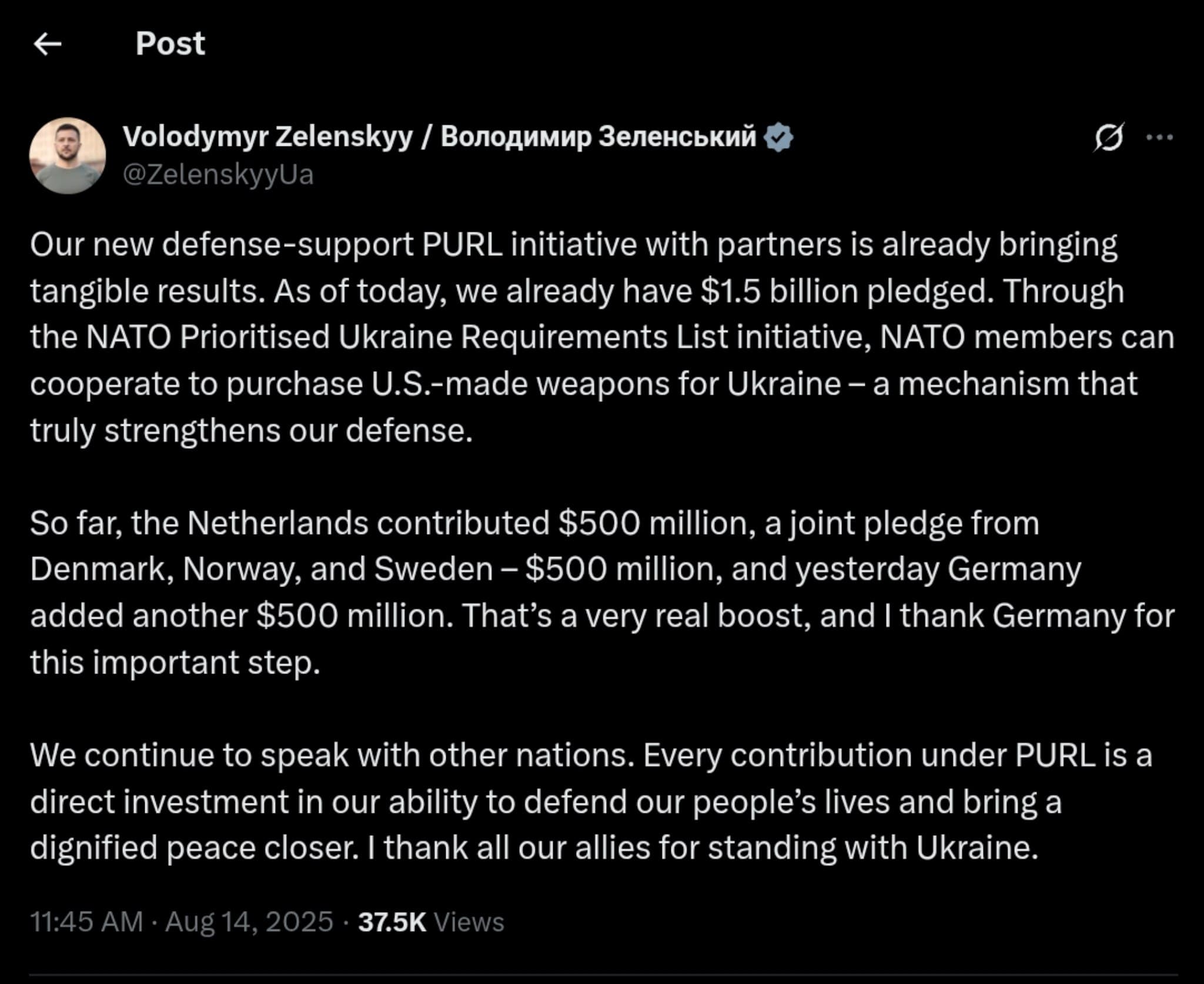 Featured image for: NATO Allies Pledge $1.5B in Defense Aid to Ukraine, Boosting Fight for Peace NATO Allies Pledge $1.5B in Defense Aid to Ukraine, Boosting Fight for Peace