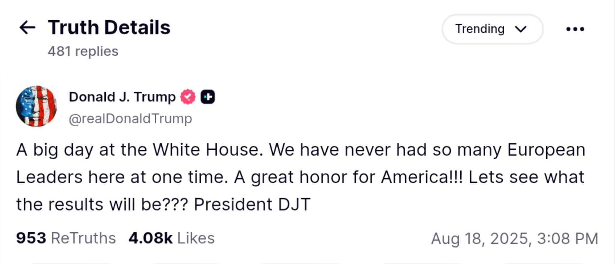 Featured image for: Historic Meeting: Trump Welcomes Unprecedented Gathering of European Leaders at White House Historic Meeting: Trump Welcomes Unprecedented Gathering of European Leaders at White House