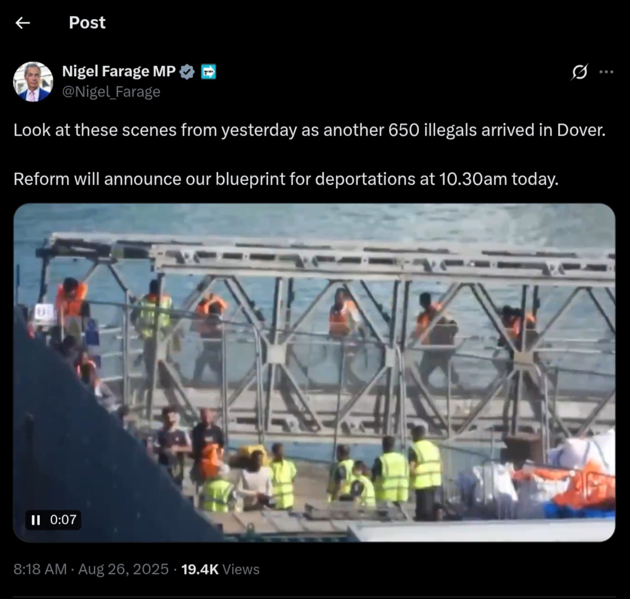 Featured image for: Reform Party Unveils Deportation Blueprint After Dover Surge Reform Party Unveils Deportation Blueprint After Dover Surge