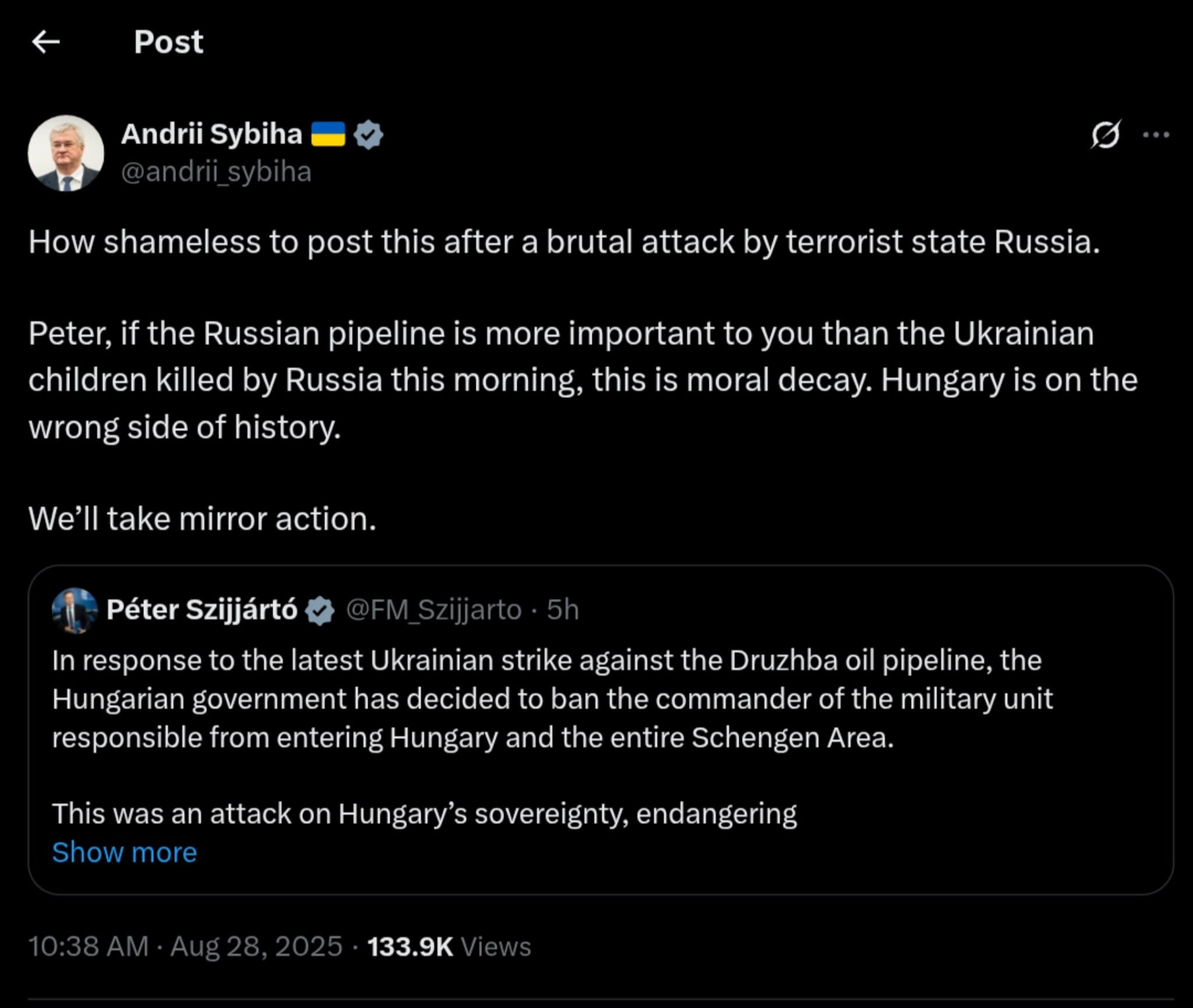 Featured image for: Hungary Bans Ukrainian Commander Over Pipeline Strikes, Sparks Tensions Hungary Bans Ukrainian Commander Over Pipeline Strikes, Sparks Tensions