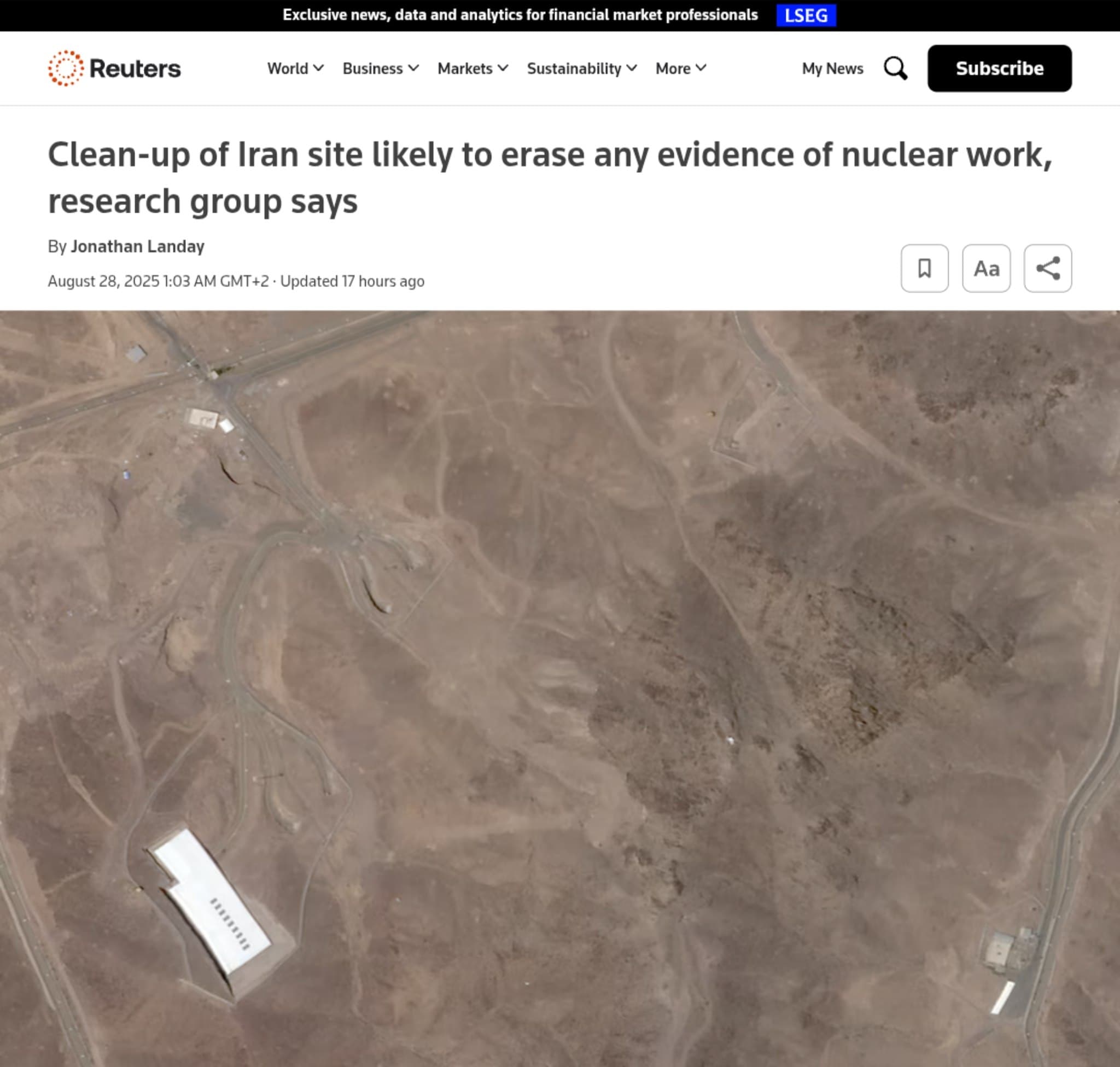 Featured image for: Iran Races to Clean Up Nuclear Site After Israeli Airstrikes Iran Races to Clean Up Nuclear Site After Israeli Airstrikes