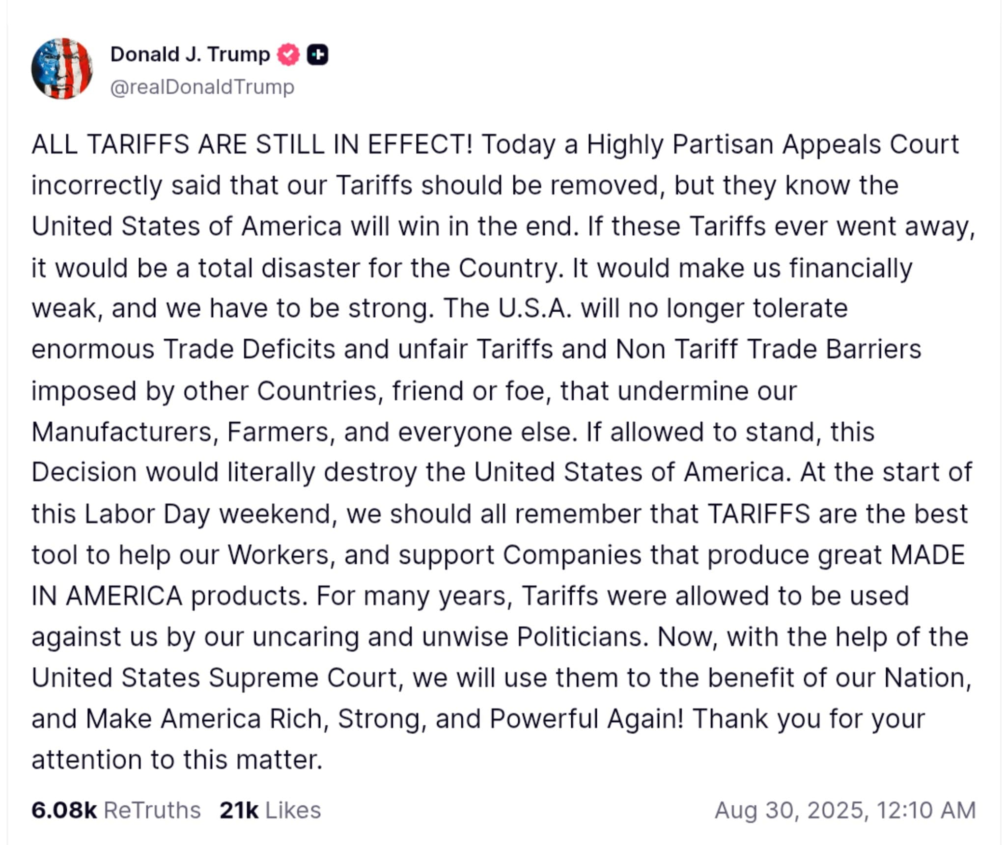 Featured image for: Trump Defies Court Ruling: Tariffs Remain Unchanged Amid Legal Battle Trump Defies Court Ruling: Tariffs Remain Unchanged Amid Legal Battle