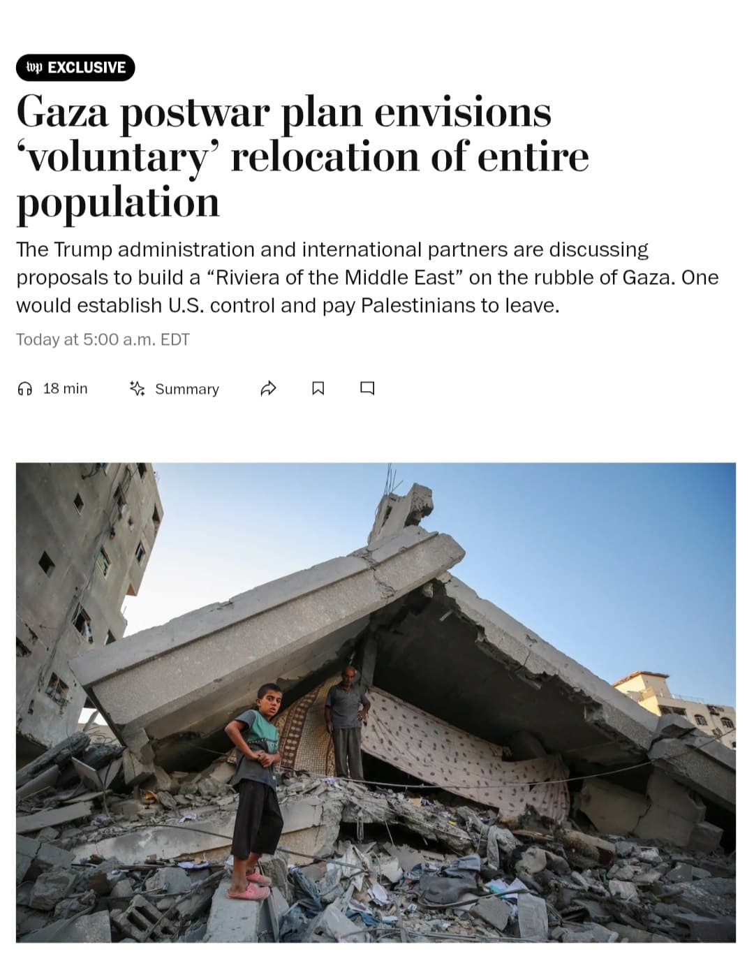 Featured image for: U.S. Proposes ‘Riviera of the Middle East,’ Calls for Gaza Relocation U.S. Proposes ‘Riviera of the Middle East,’ Calls for Gaza Relocation