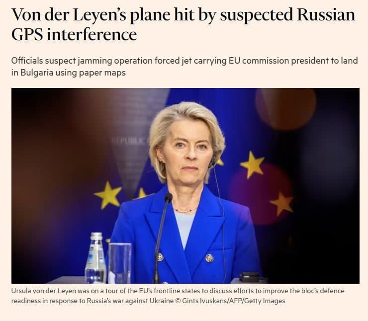 Featured image for: Ursula von der Leyen's Plane Diverted to Bulgaria Amid GPS Disruption Ursula von der Leyen's Plane Diverted to Bulgaria Amid GPS Disruption