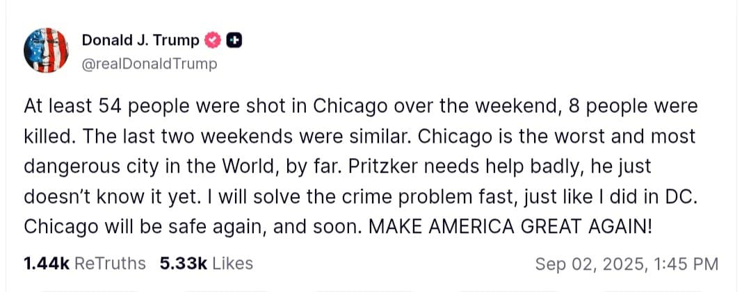 Featured image for: Trump Declares Chicago 'World's Most Dangerous City,' Promises Swift Crime Solutions Trump Declares Chicago 'World's Most Dangerous City,' Promises Swift Crime Solutions