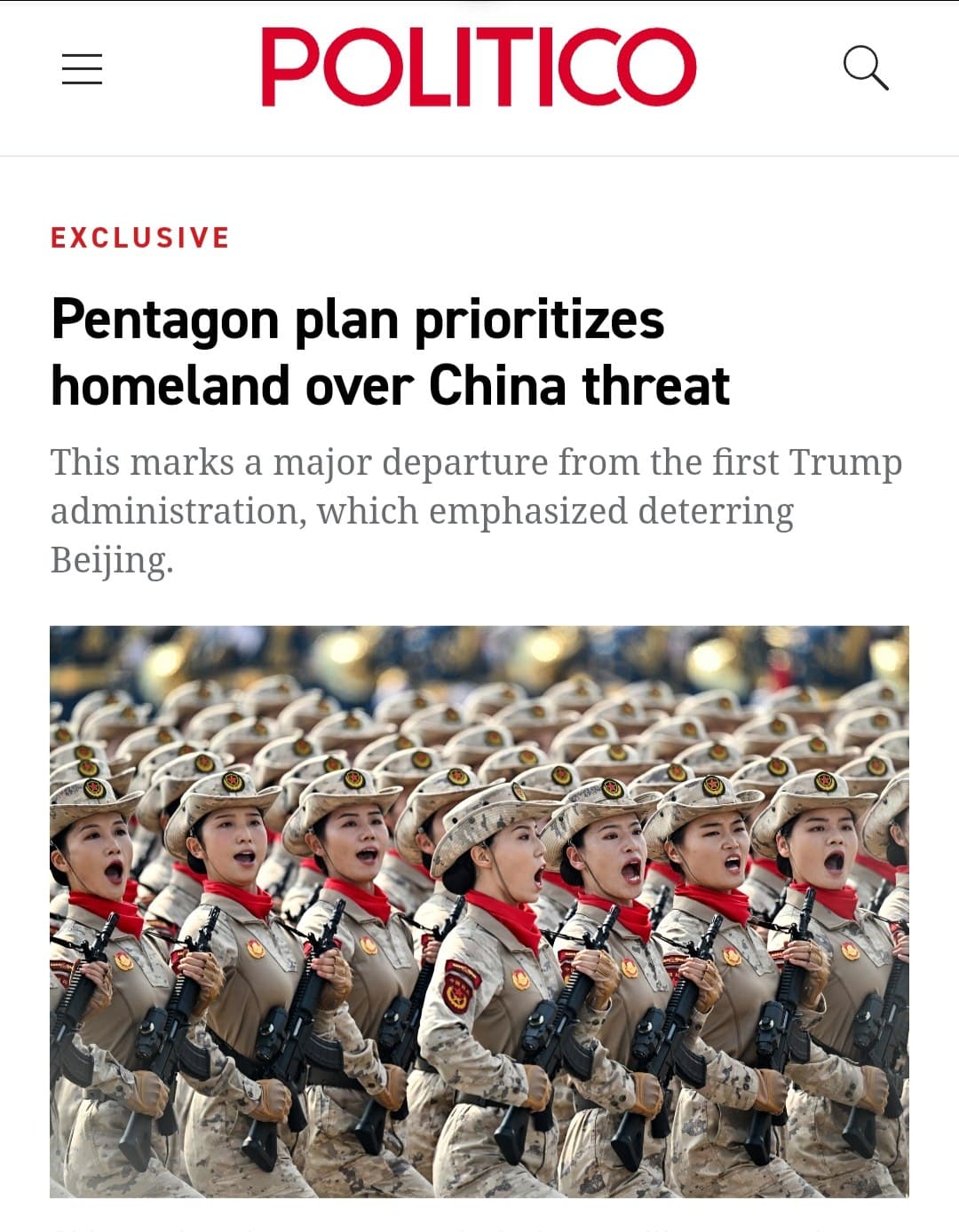 Featured image for: Pentagon Shifts Focus to Homeland Security, Downgrades China Threat Pentagon Shifts Focus to Homeland Security, Downgrades China Threat