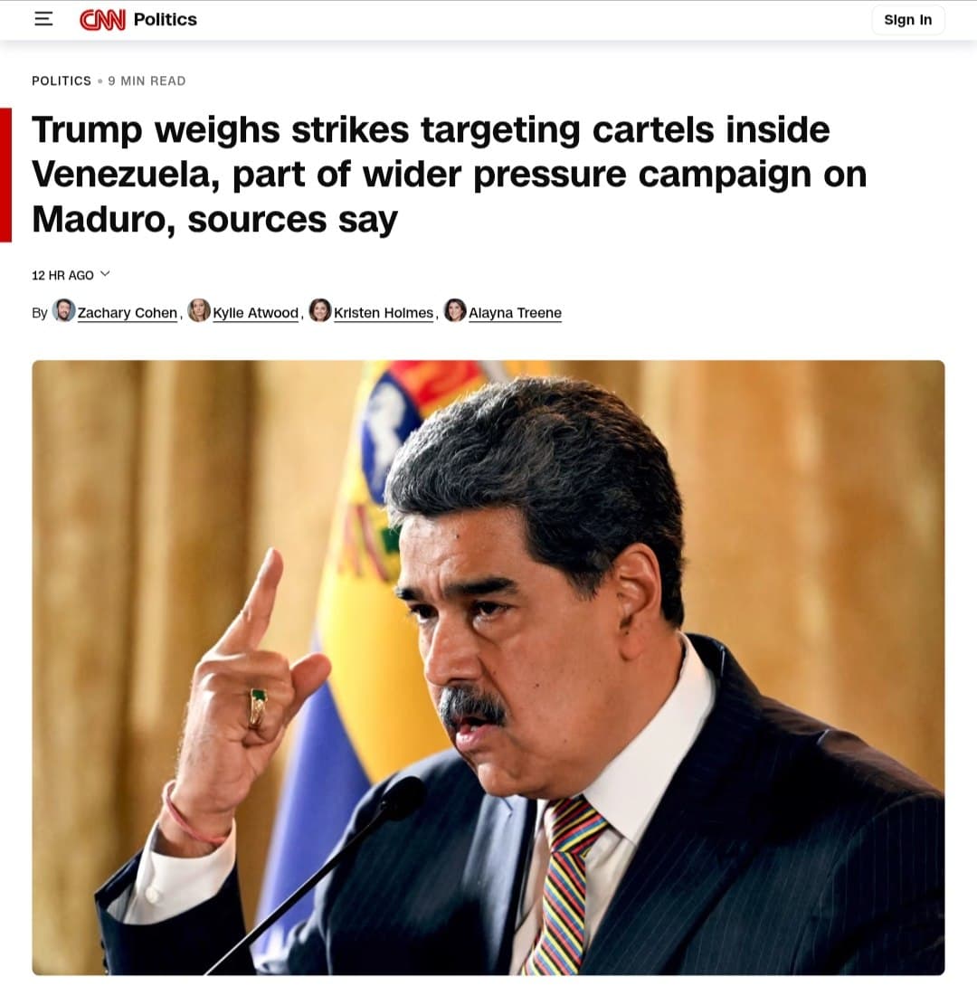 Featured image for: Trump Considers Military Strikes on Venezuelan Cartels to Pressure Maduro Trump Considers Military Strikes on Venezuelan Cartels to Pressure Maduro