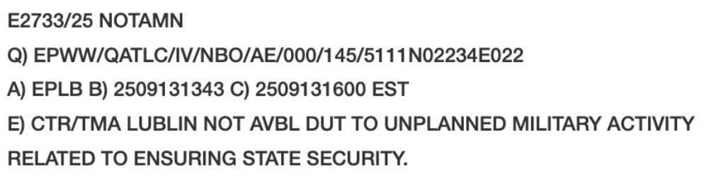 Featured image for: Lublin Airport Closes for Military Activity; Flights Diverted to Warsaw Lublin Airport Closes for Military Activity; Flights Diverted to Warsaw