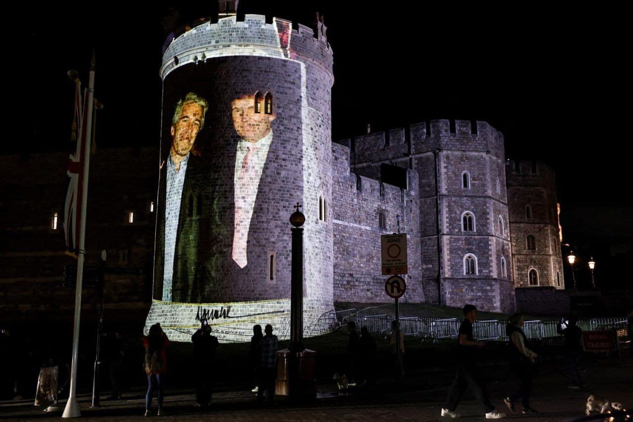 Featured image for: Four arrested for projecting Trump and Epstein images onto Windsor Castle Four arrested for projecting Trump and Epstein images onto Windsor Castle