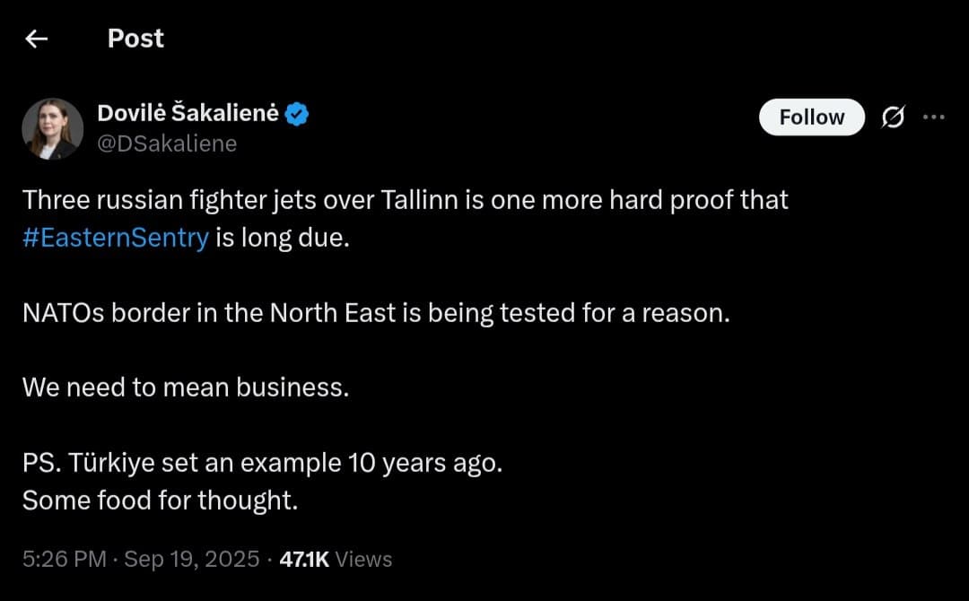 Featured image for: Three Russian fighter jets over Tallinn highlight need for Eastern Sentry Three Russian fighter jets over Tallinn highlight need for Eastern Sentry