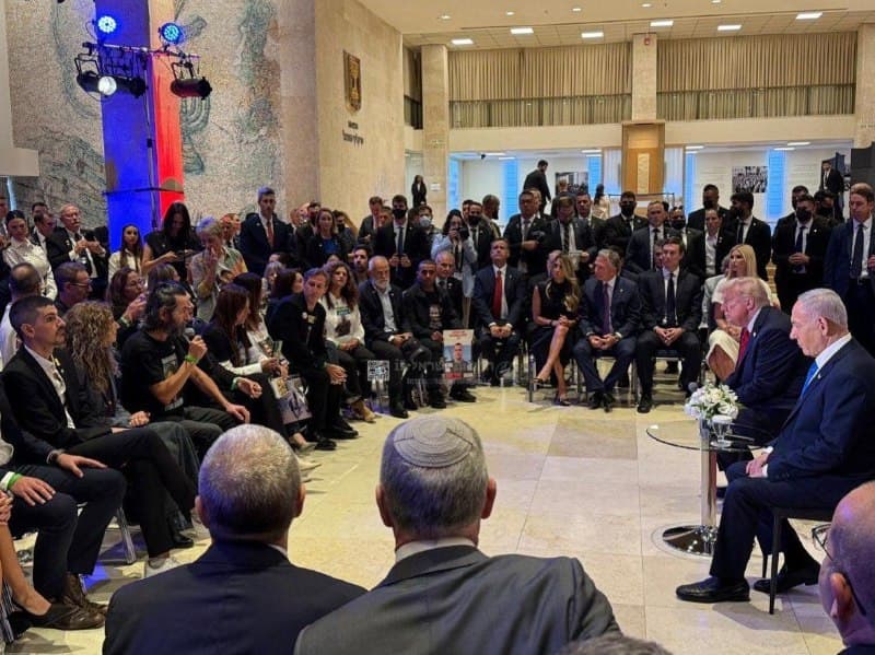 Featured image for: Trump and Netanyahu meet with families of Israeli hostages at Knesset Trump and Netanyahu meet with families of Israeli hostages at Knesset