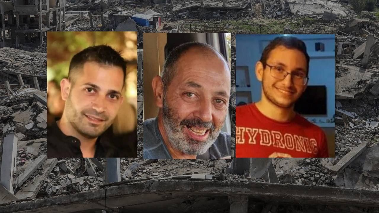 Featured image for: Israeli hostages Uriel Baruch, Tamir Nimrodi, and Eitan Levi identified Israeli hostages Uriel Baruch, Tamir Nimrodi, and Eitan Levi identified