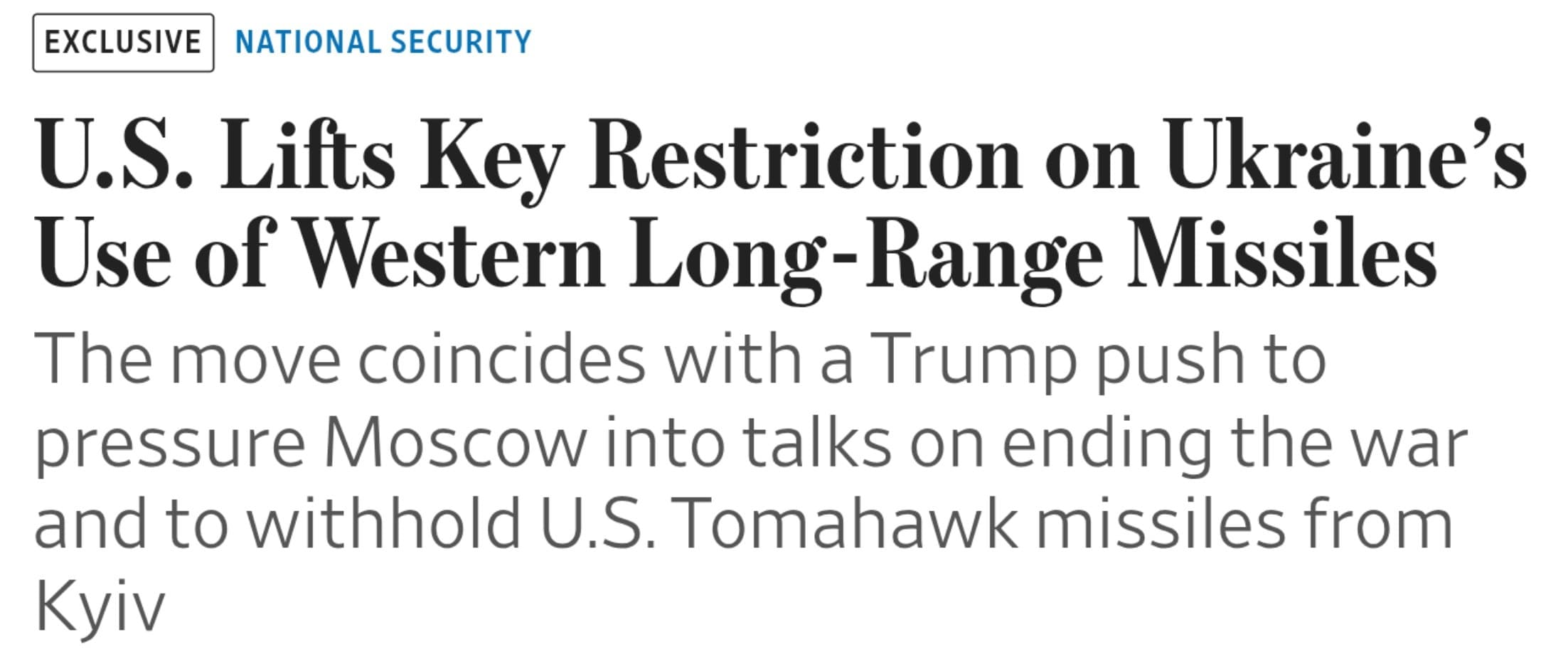 Featured image for: Trump Administration Lifts U.S. Restrictions on Ukraine's Storm Shadow Missiles Trump Administration Lifts U.S. Restrictions on Ukraine's Storm Shadow Missiles