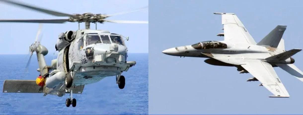 Featured image for: U.S. Navy MH-60R Helicopter and F/A-18F Super Hornet Crash in South China Sea U.S. Navy MH-60R Helicopter and F/A-18F Super Hornet Crash in South China Sea