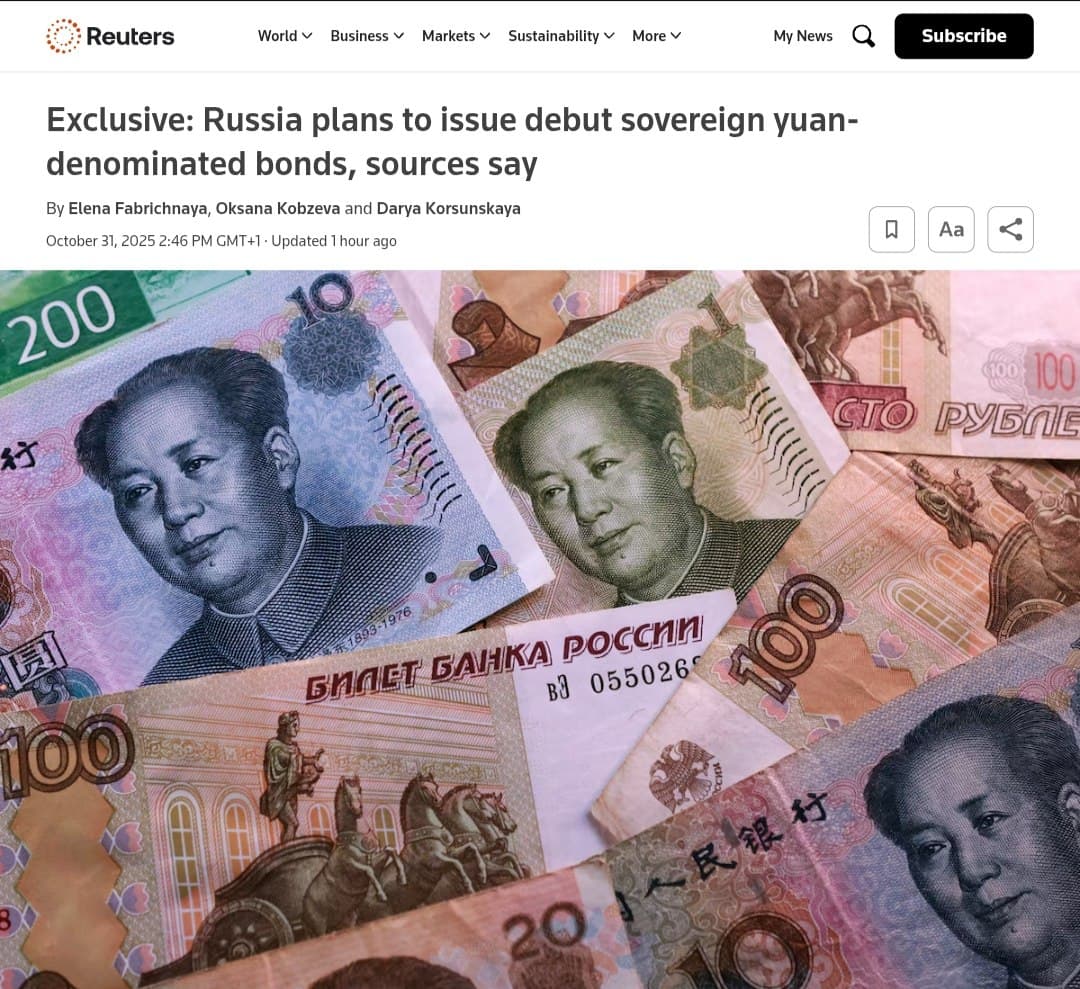 Featured image for: Russia to issue yuan-denominated sovereign bonds worth $5B in December Russia to issue yuan-denominated sovereign bonds worth $5B in December