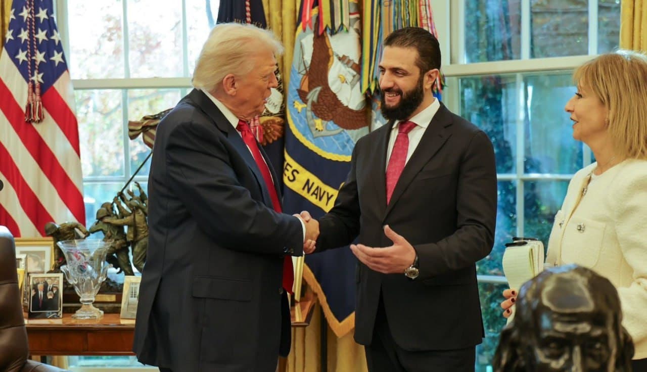 Featured image for: Syrian Interim-President Ahmed al-Sharaa meets US President Donald Trump Syrian Interim-President Ahmed al-Sharaa meets US President Donald Trump