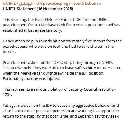 Featured image for: UNIFIL accuses IDF of firing near UN patrol in southern Lebanon UNIFIL accuses IDF of firing near UN patrol in southern Lebanon