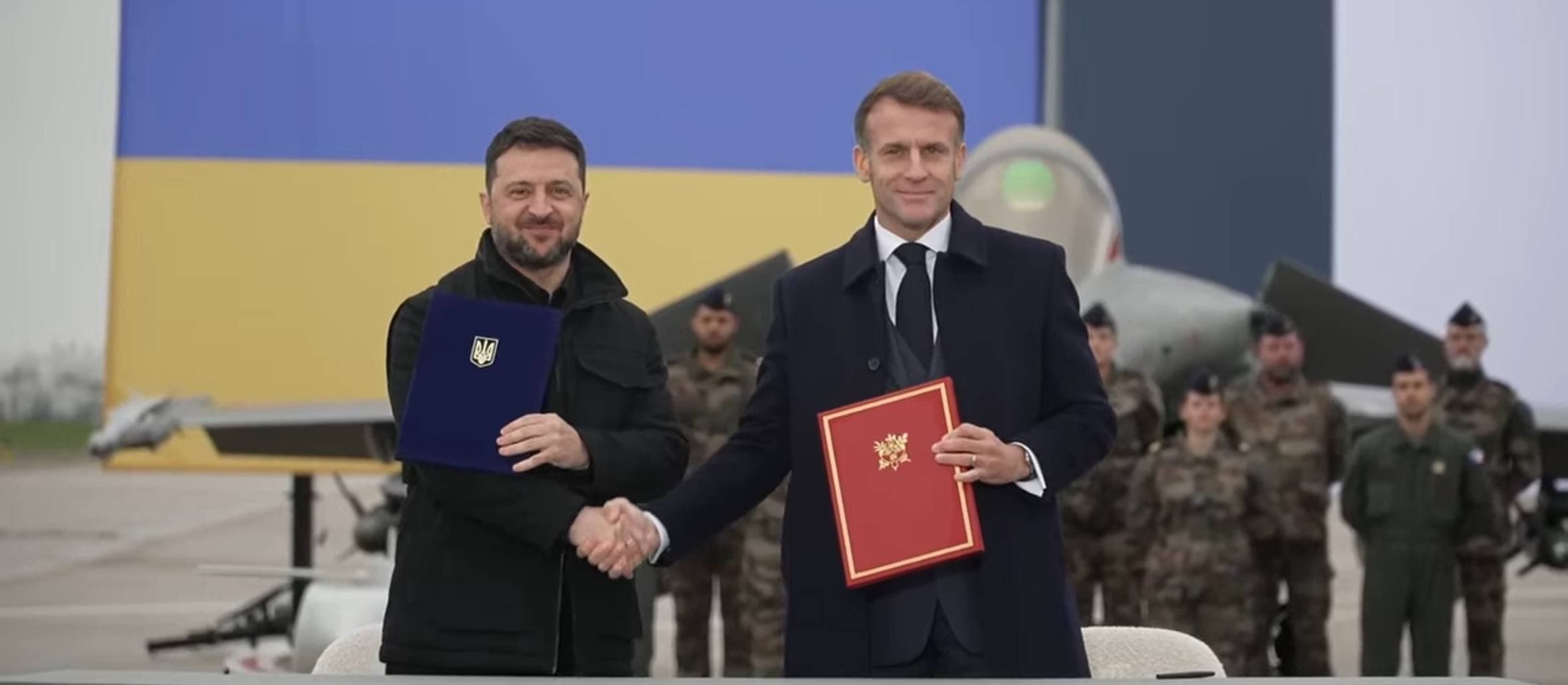 Featured image for: Zelensky and Macron sign strategic agreement to enhance Ukraine's defense Zelensky and Macron sign strategic agreement to enhance Ukraine's defense