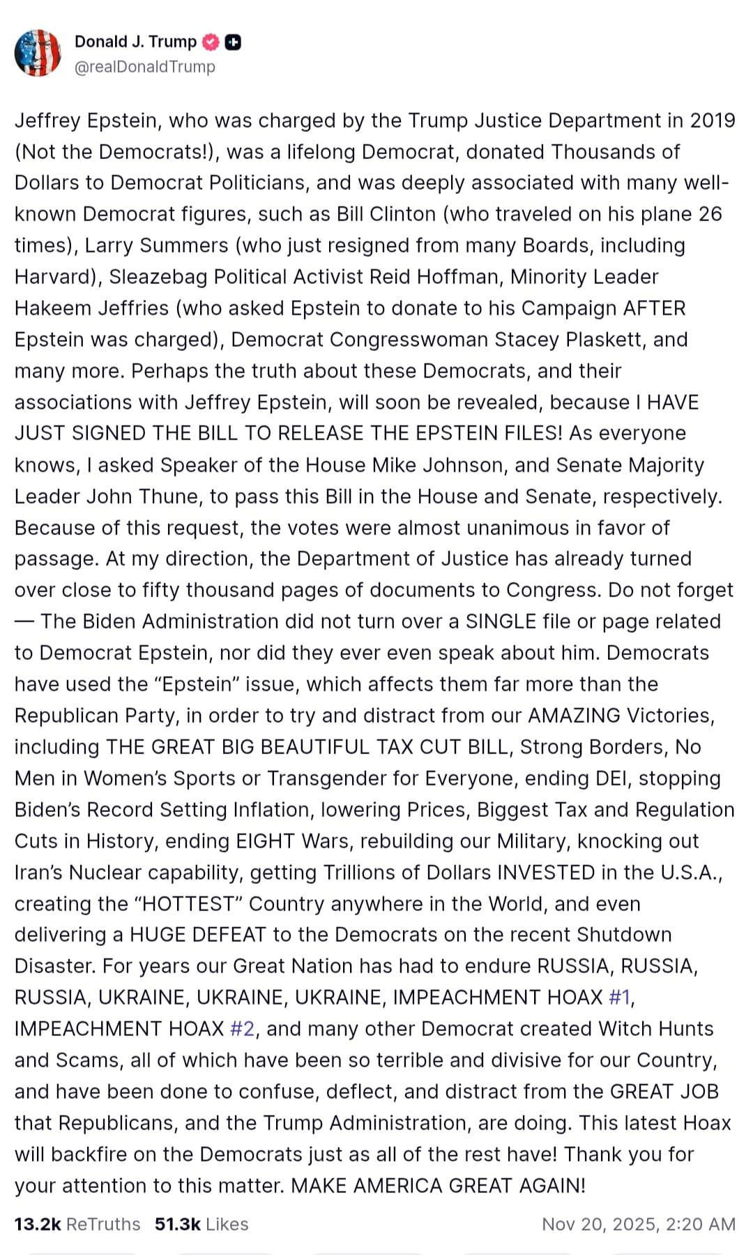 Featured image for: Trump signs Epstein Files Transparency Act to release investigation records Trump signs Epstein Files Transparency Act to release investigation records