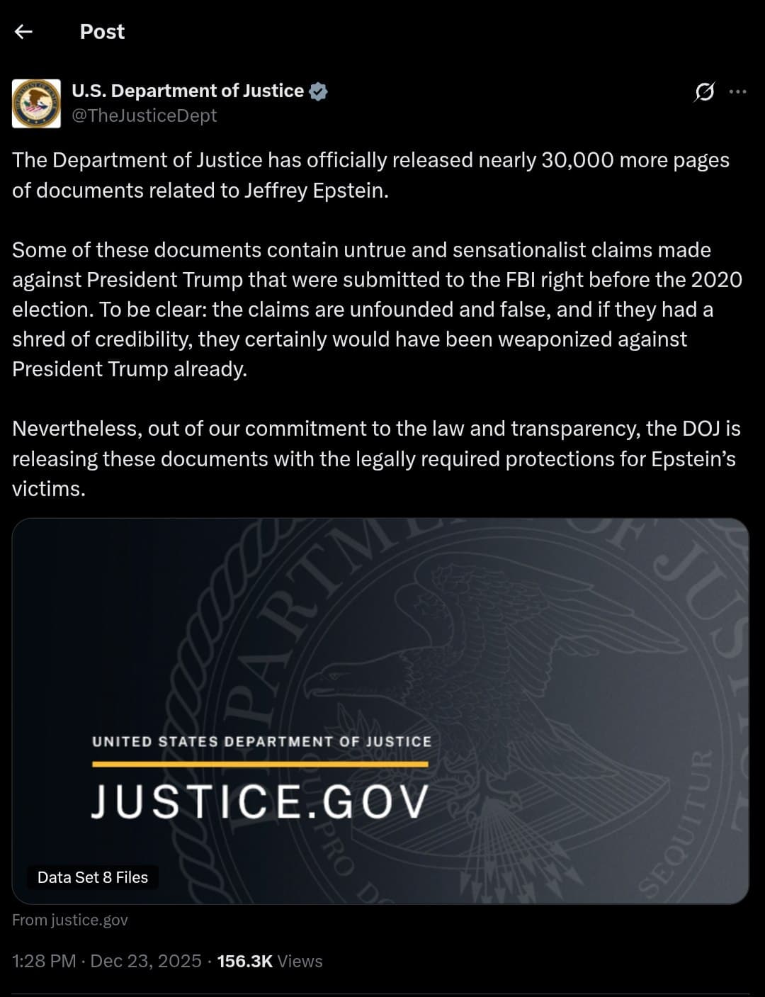 Department of Justice releases nearly 30,000 pages of Epstein documents