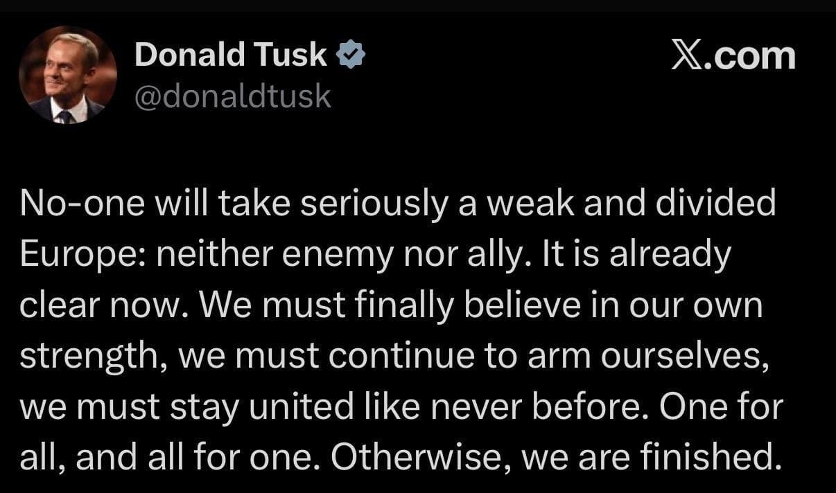 Featured image for: Polish Prime Minister Donald Tusk warns of a weak and divided Europe Polish Prime Minister Donald Tusk warns of a weak and divided Europe