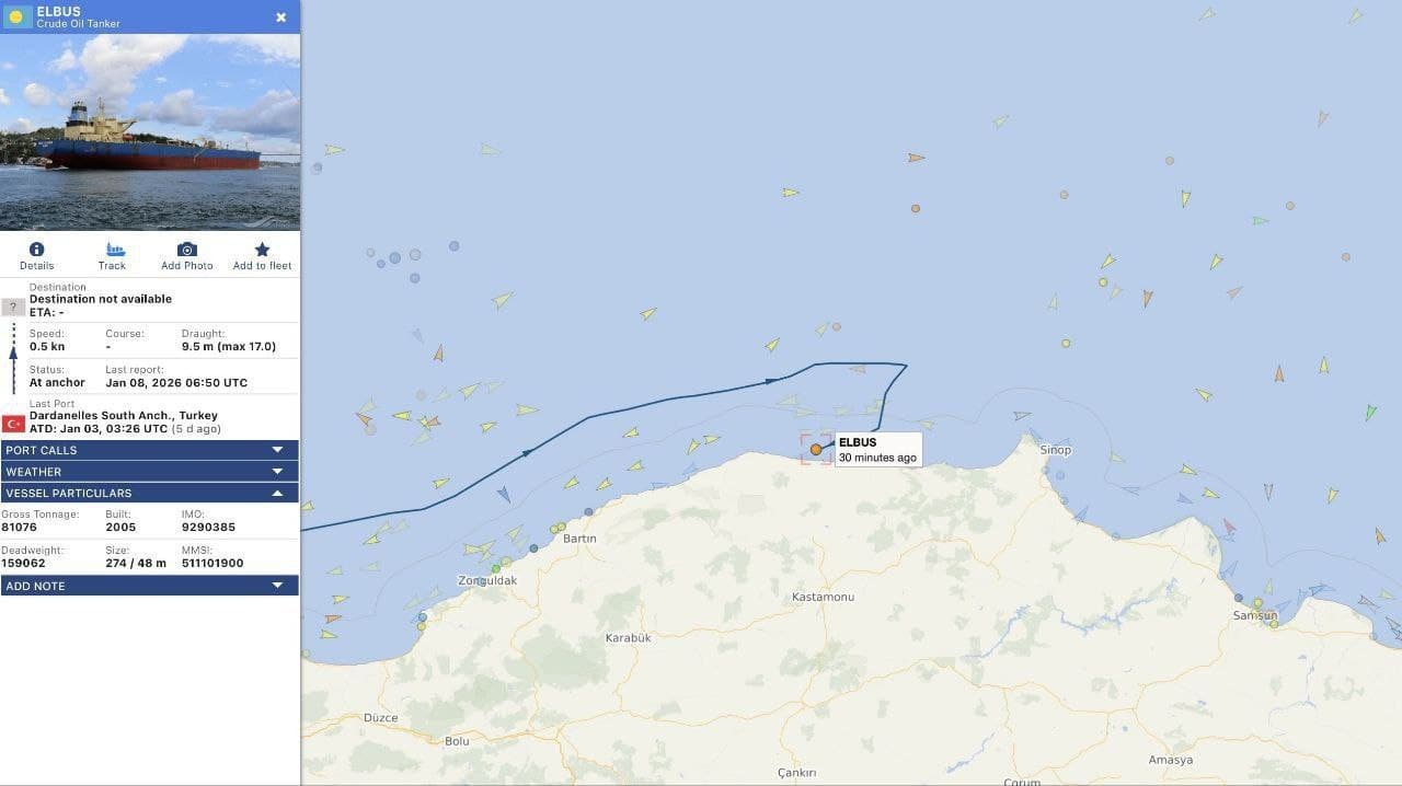 Featured image for: Palau-flagged tanker ELBUS struck by drone in Black Sea, diverted to Turkey Palau-flagged tanker ELBUS struck by drone in Black Sea, diverted to Turkey