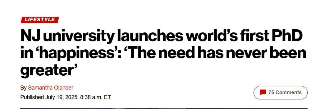 Featured image for: New Jersey University Launches World's First Department of Happiness New Jersey University Launches World's First Department of Happiness